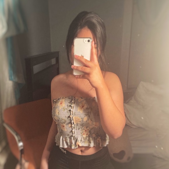 American Engle Printed Floral Tube Top - Picture 2 of 5